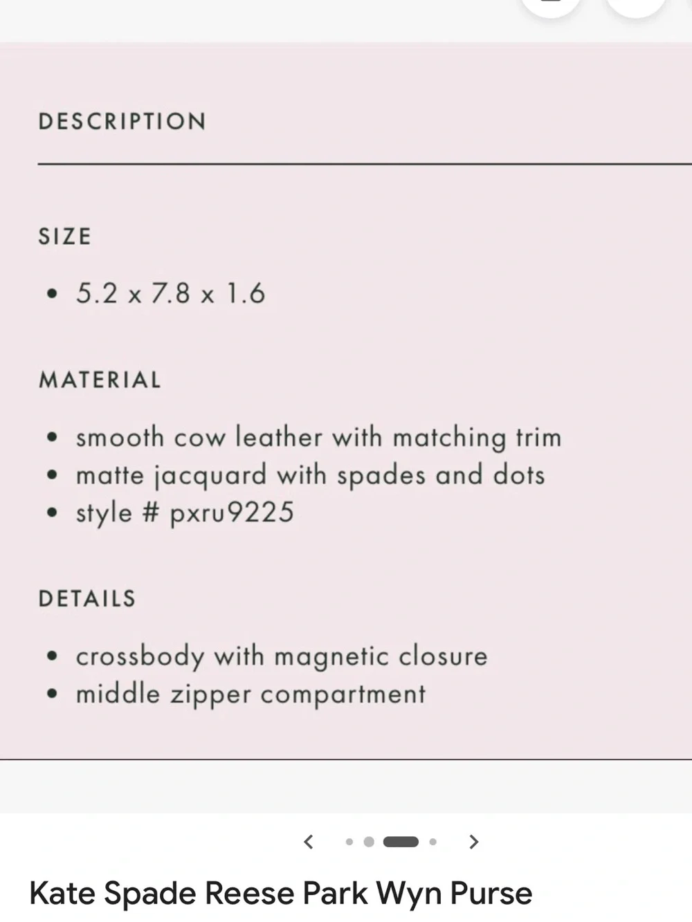 Kate Spade New York Reese Park Wyn Crossbody bag like new